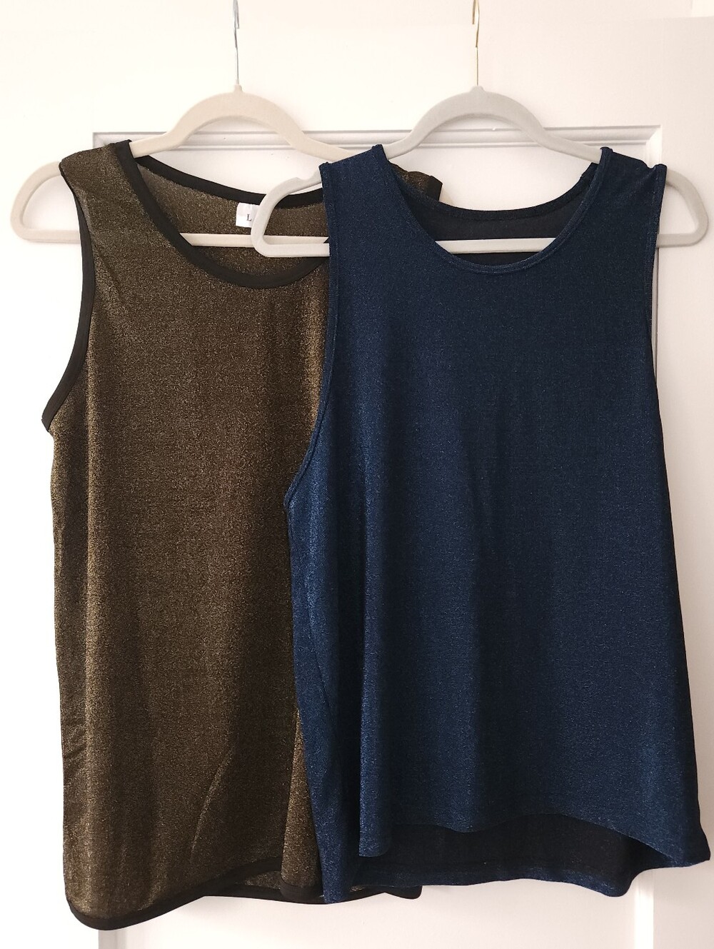Metallic Bronze & Blue Tanks